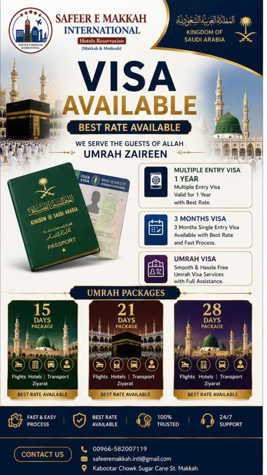 One Months Umarah Visas Rates
